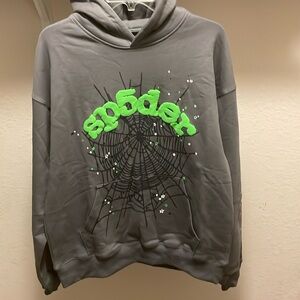 Sp5der Wait Web Hoodie ‘Slate Grey | Men Medium